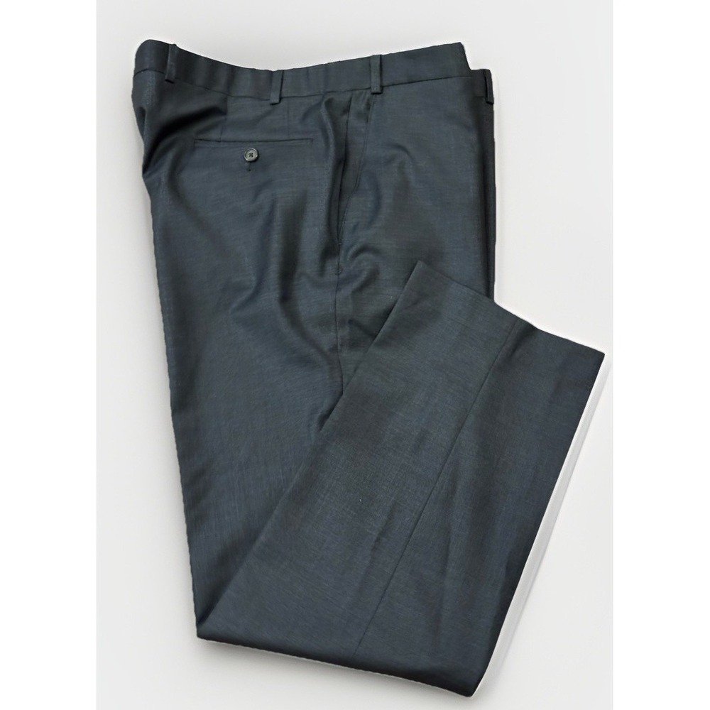 Lauren Ralph Lauren Mens 38x29 Lightweight Gray 100% Wool Trousers Flat Front
